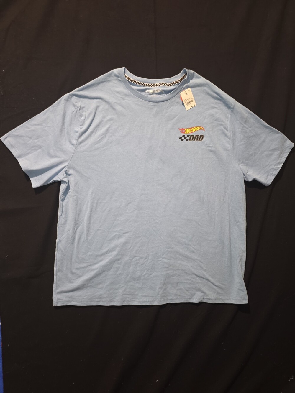 NWT Hot Wheels Dad Light Blue Tshirt XXL Mattel